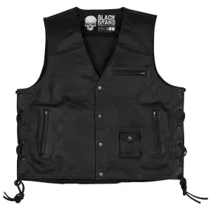 Black Brand Axe Men's Leather Vest