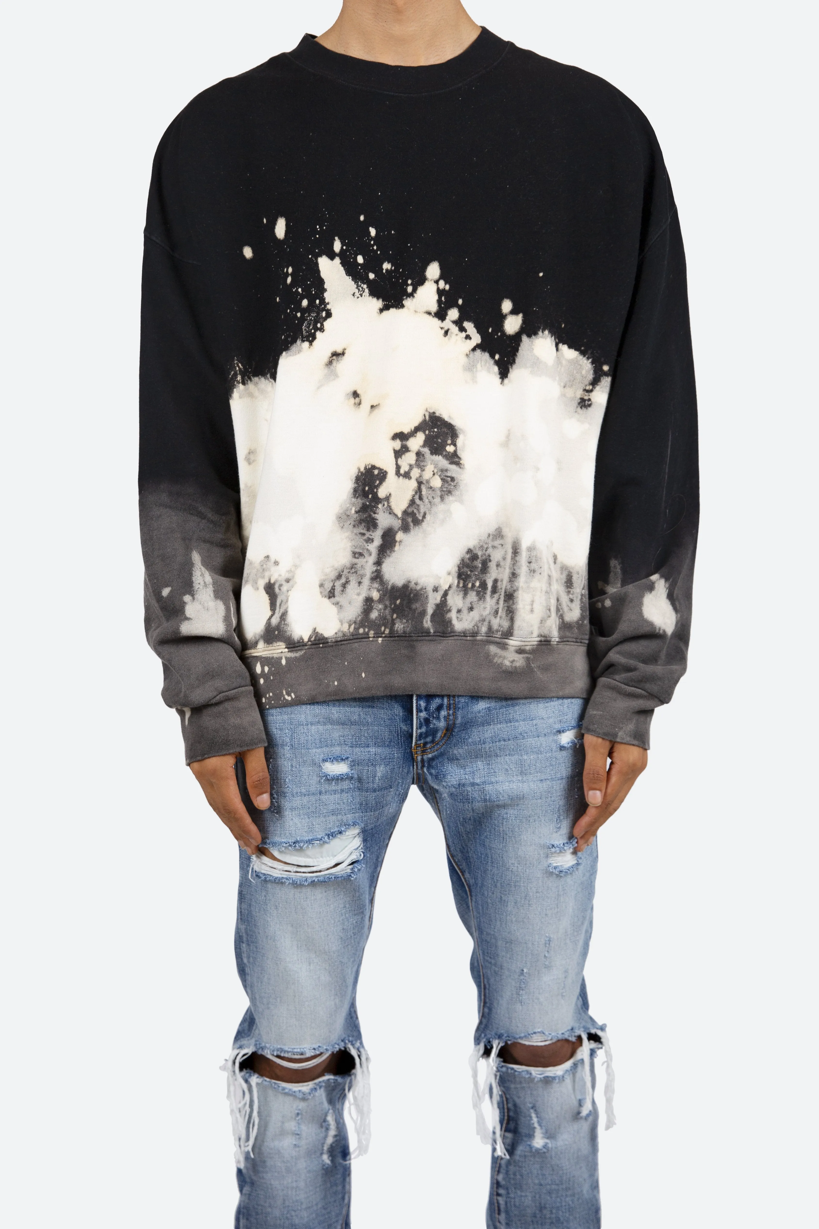 Bleached Crewneck - Black