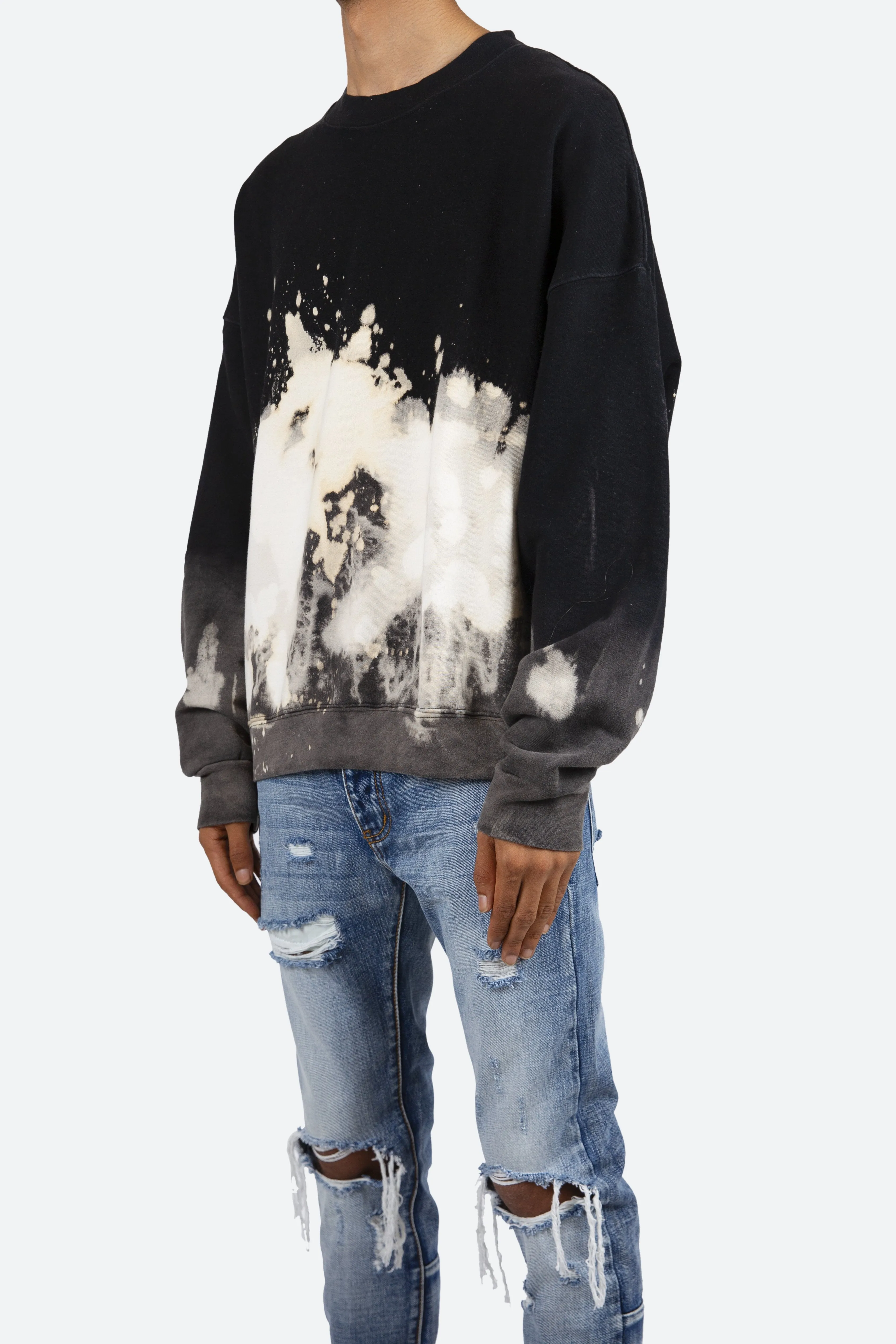 Bleached Crewneck - Black
