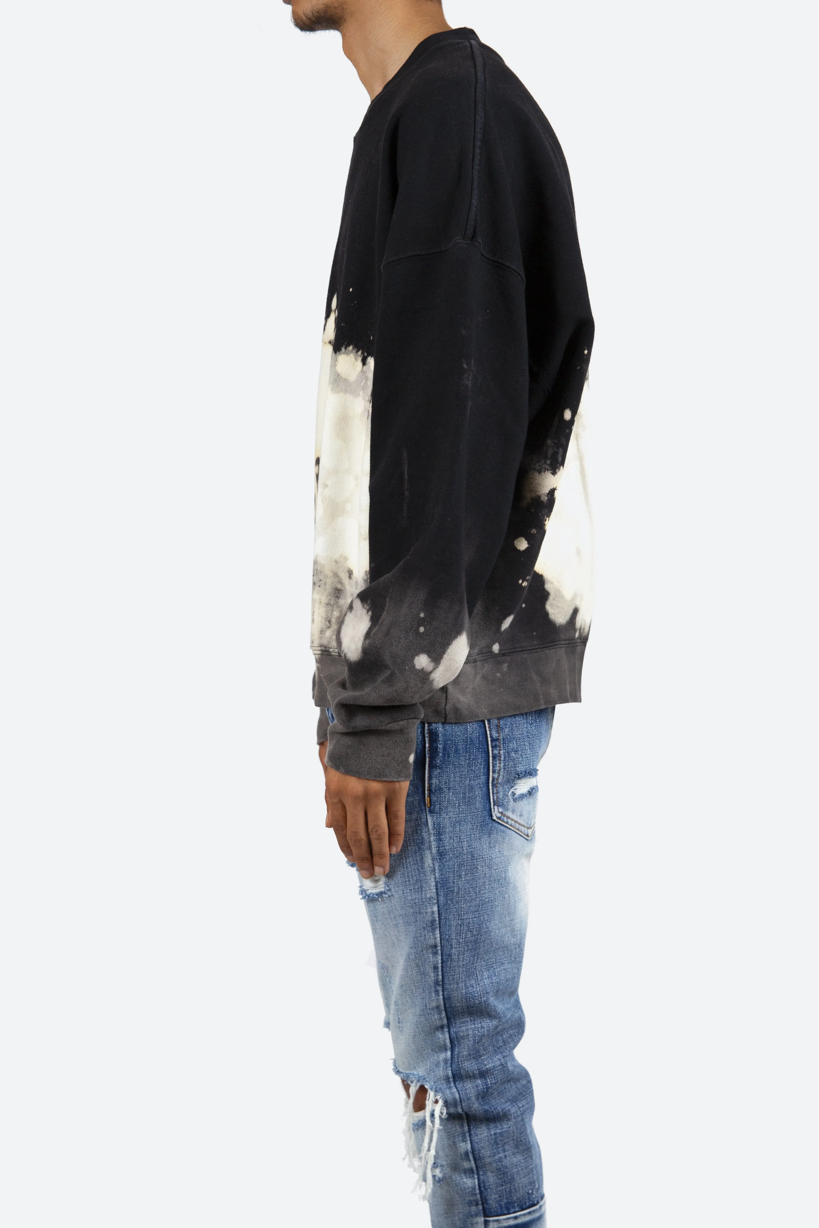 Bleached Crewneck - Black