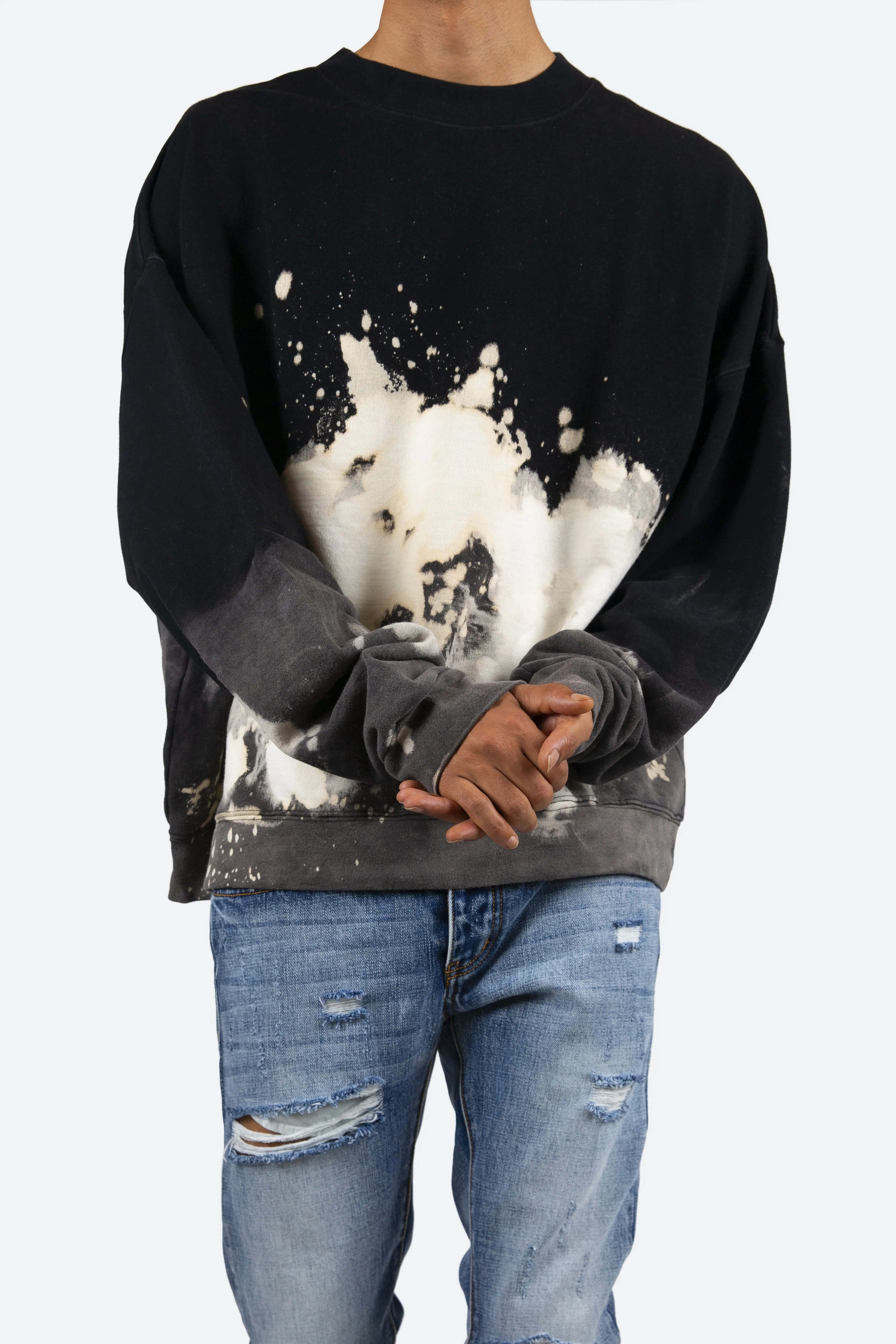 Bleached Crewneck - Black
