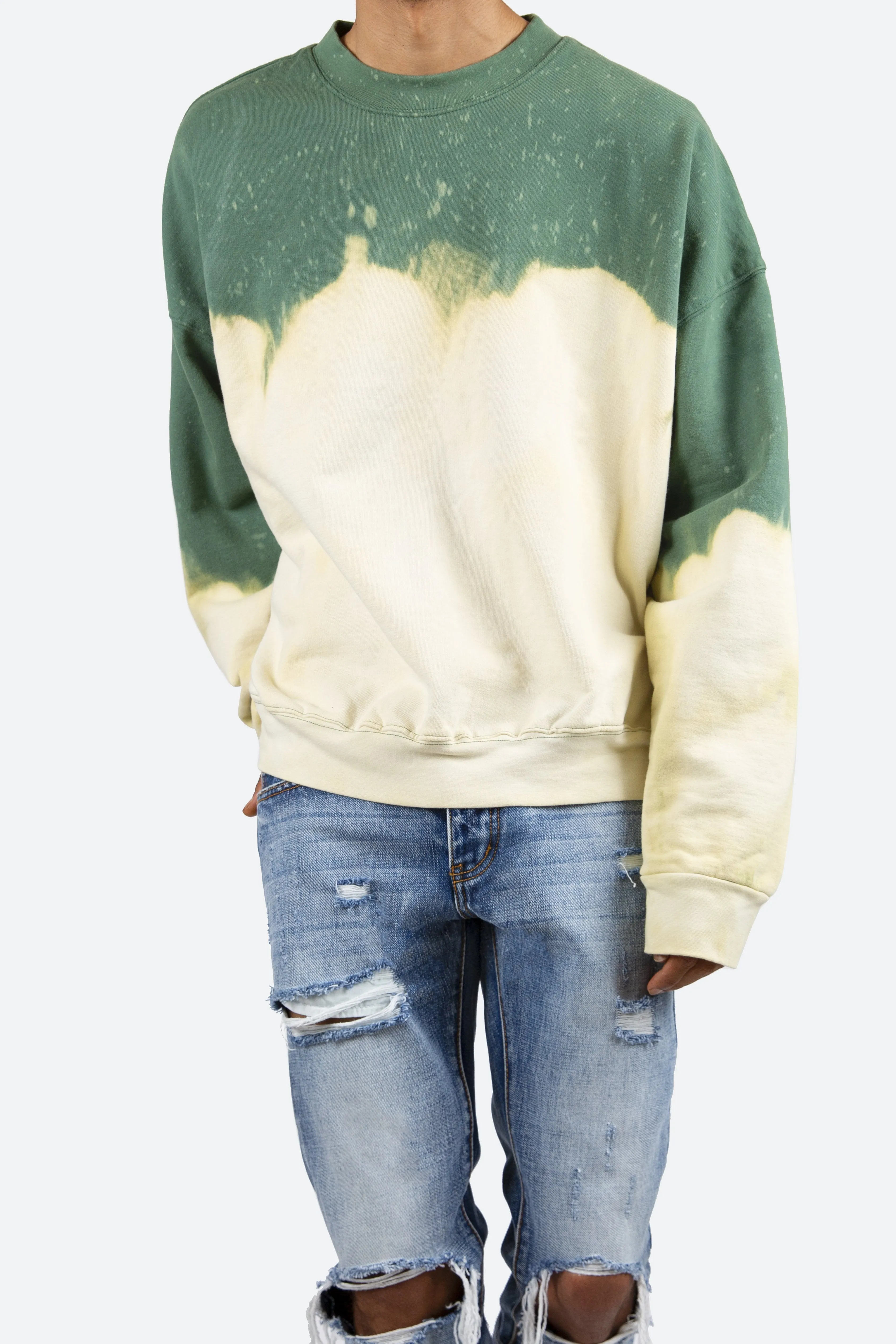 Bleached Crewneck - Green