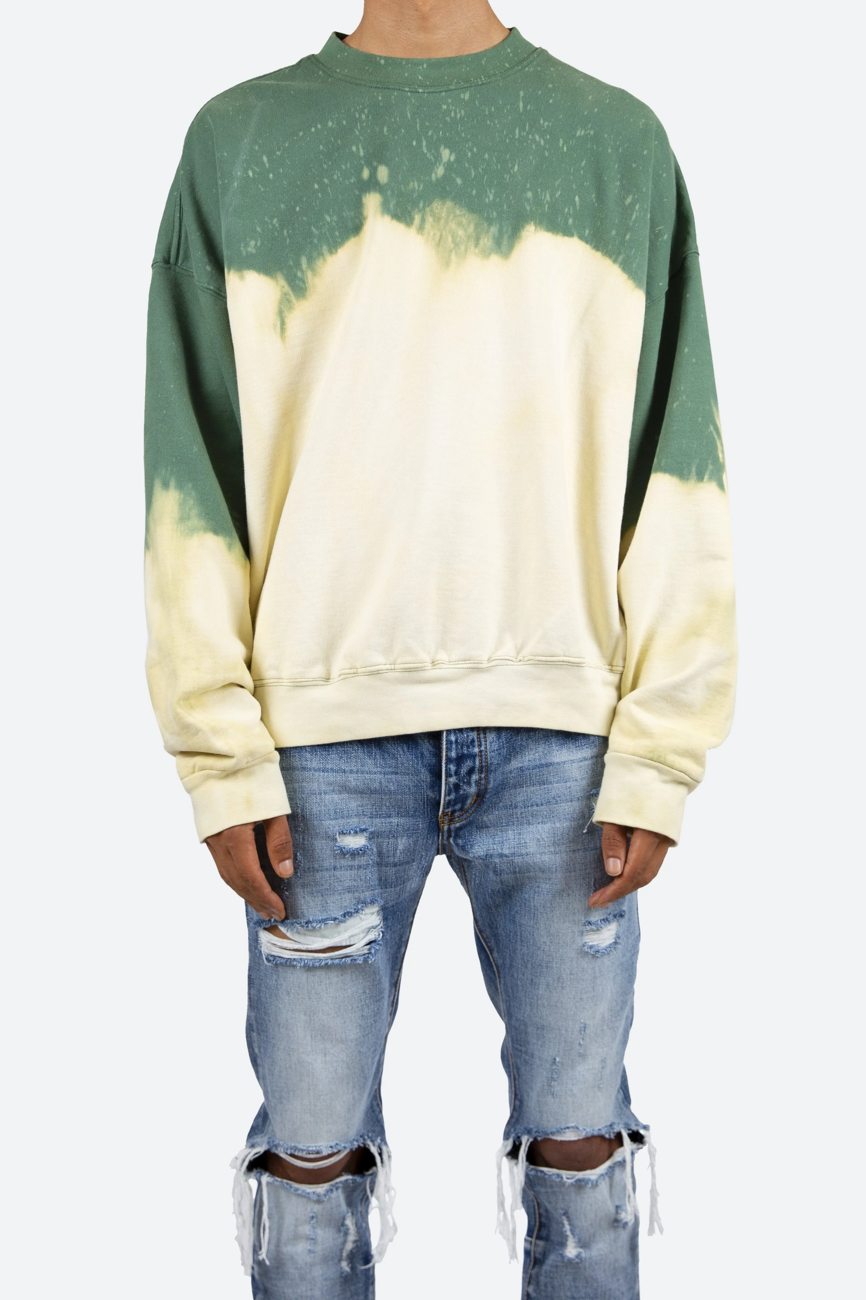 Bleached Crewneck - Green