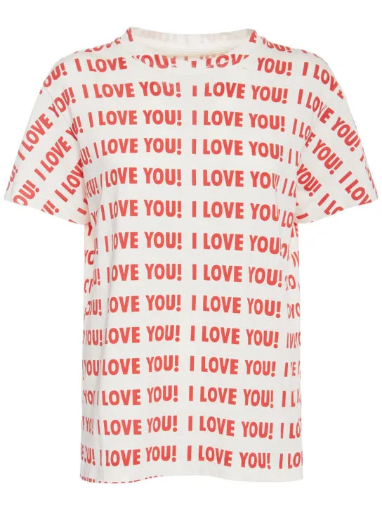Blumarine   Printed jersey short-sleeved t-shirt 