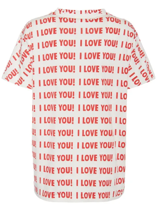 Blumarine   Printed jersey short-sleeved t-shirt 