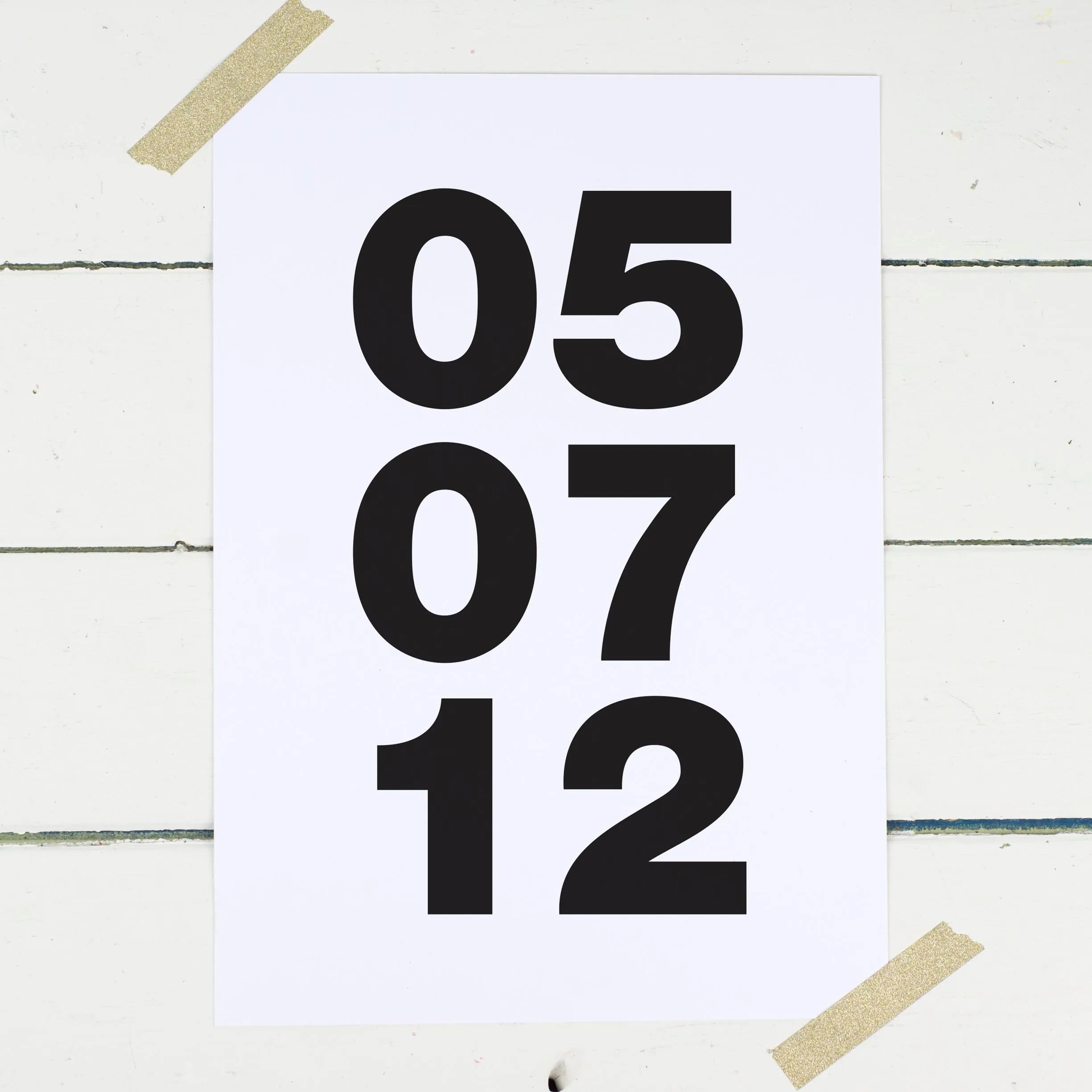 Bold Dates Print