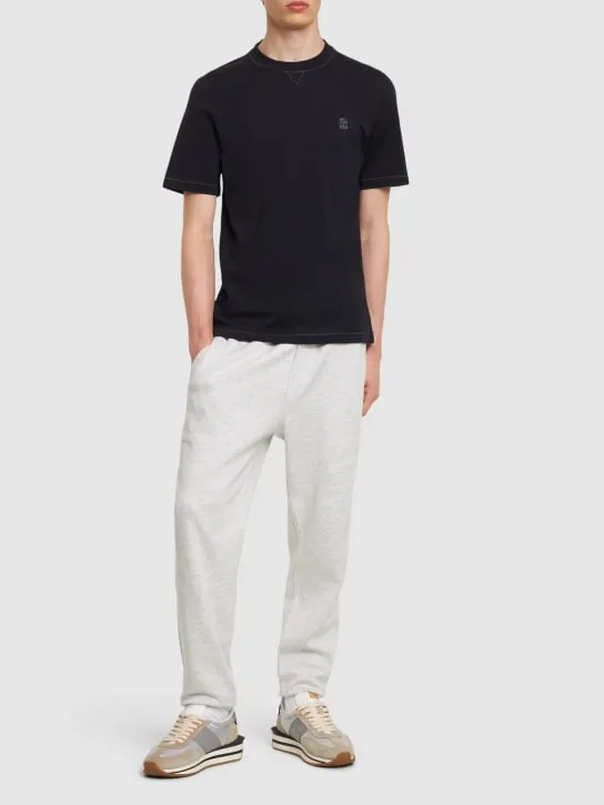 Brunello Cucinelli   Brunello Cucinelli cotton logo t-shirt 