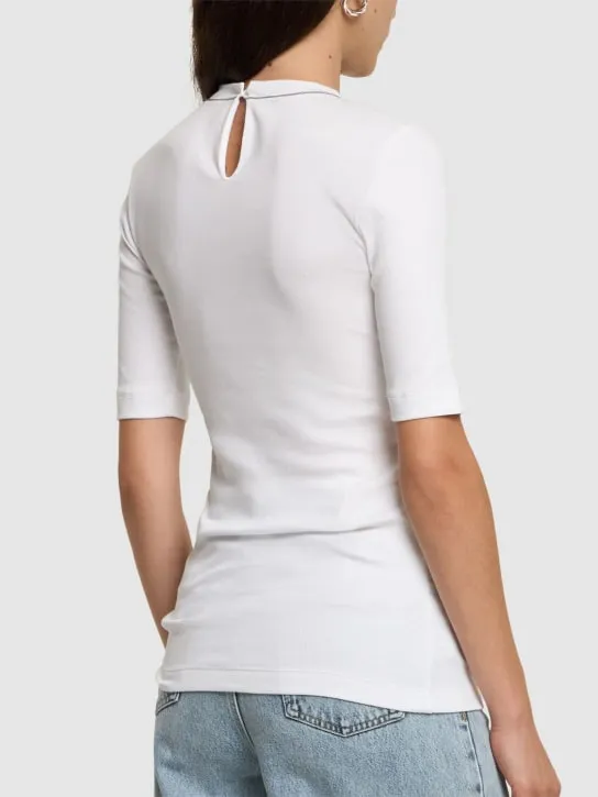 Brunello Cucinelli   Jersey 3/4 sleeve t-shirt 
