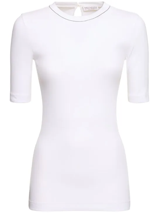 Brunello Cucinelli   Jersey 3/4 sleeve t-shirt 