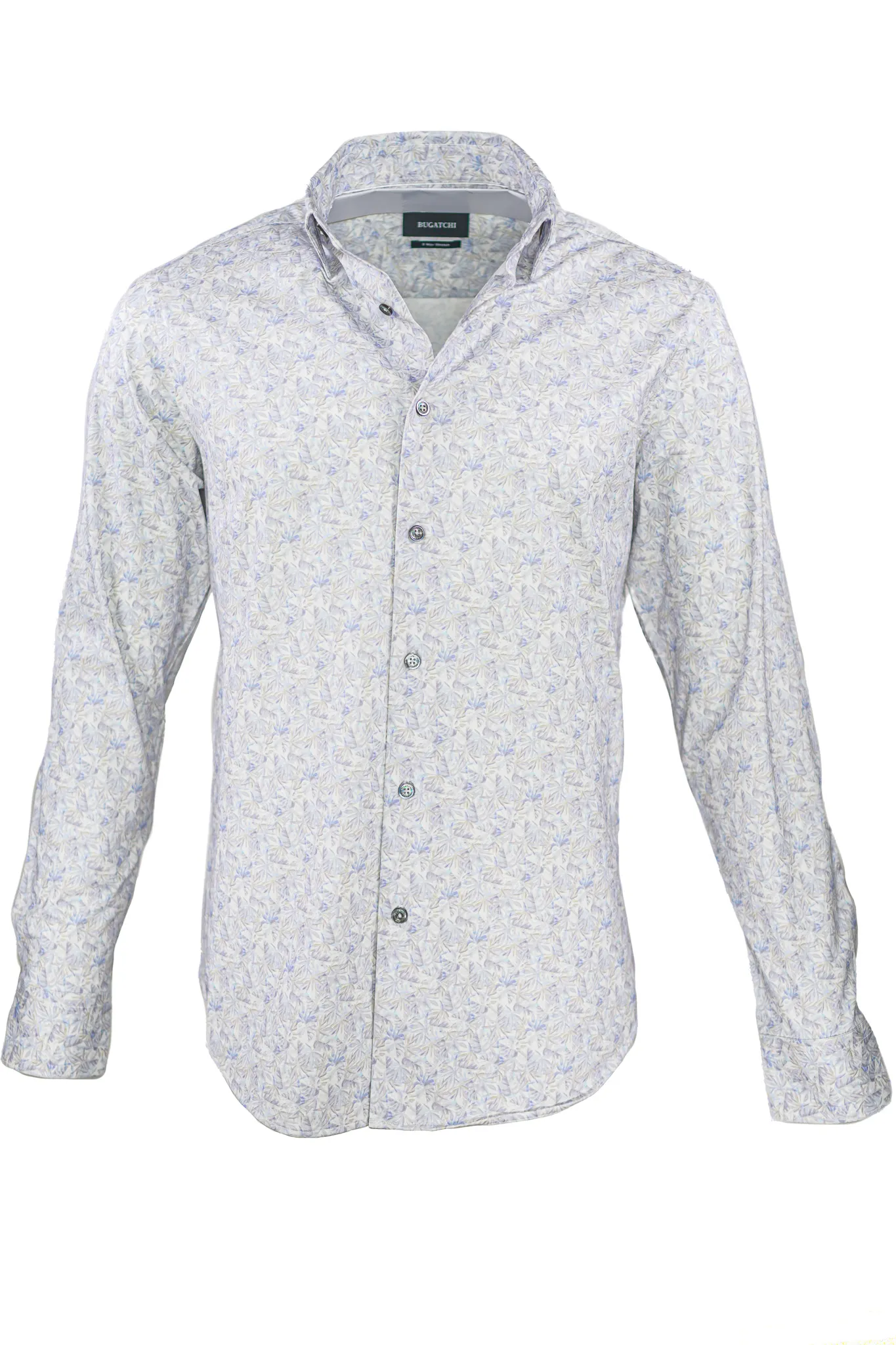 Bugatchi OoohCotton Stretch Palm Print Shirt