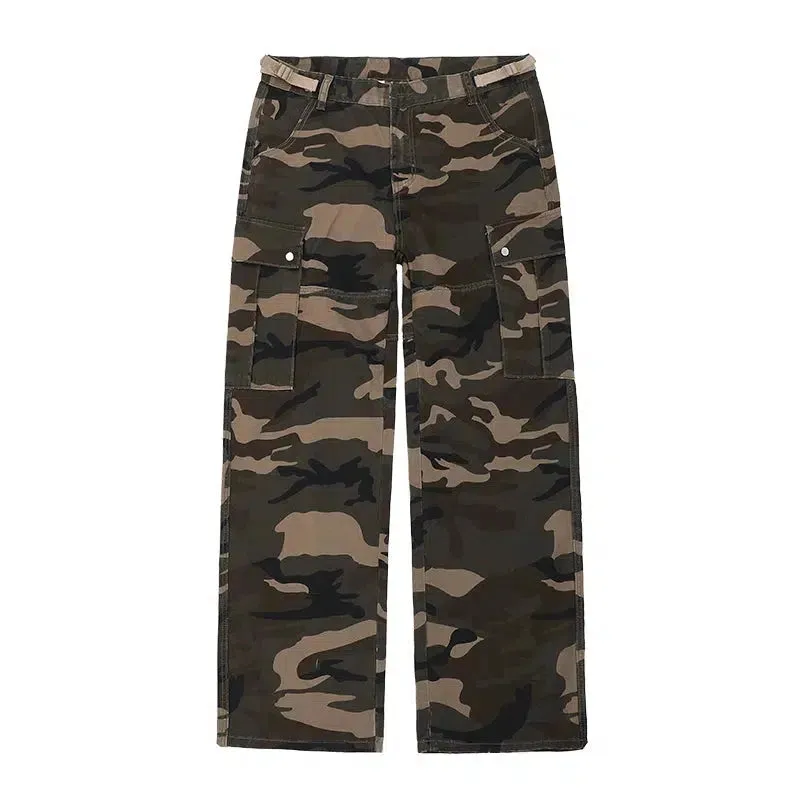 Camo Cargo Casual Pants