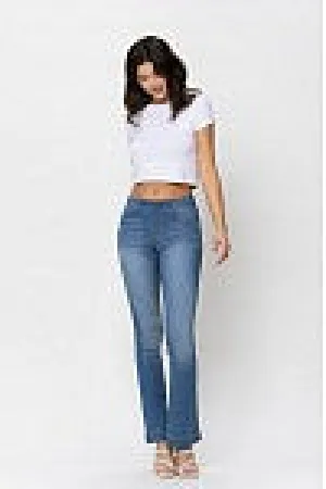 Cello Med Wash Mid Rise Flare Jegging