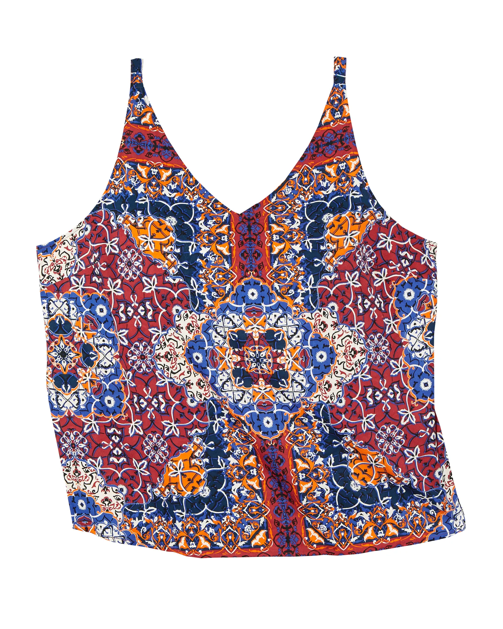 Charmaine Sleeveless Simple Camisole | Pink / Royal Blue