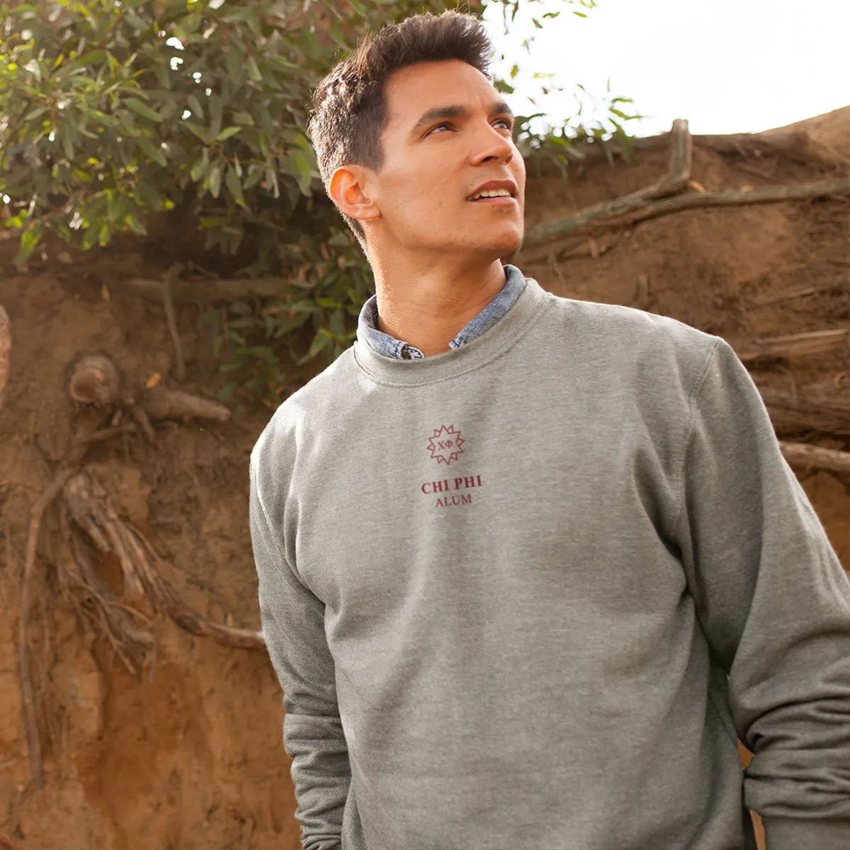 Chi Phi Alumni Embroidered Symbol Crewneck