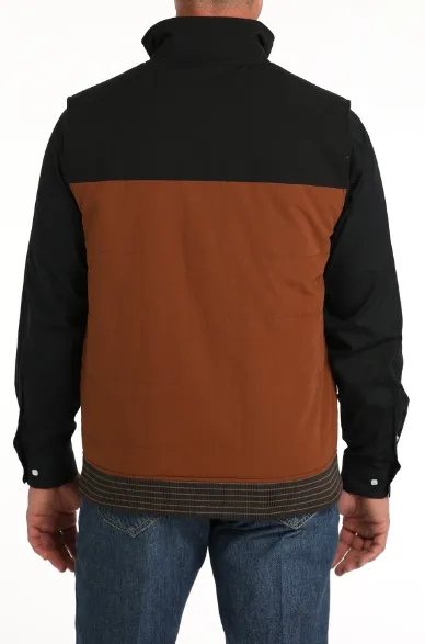 Cinch Men's Brown & Black Aztec Print Reversible Vest MWV1910001