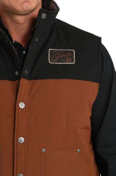 Cinch Men's Brown & Black Aztec Print Reversible Vest MWV1910001
