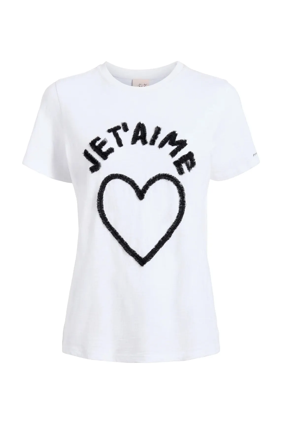 Cinq A Sept Textured Je T'aime Tee