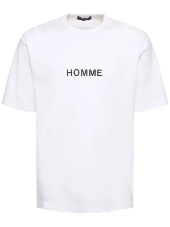 Comme des Garçons Homme   Printed logo cotton t-shirt 