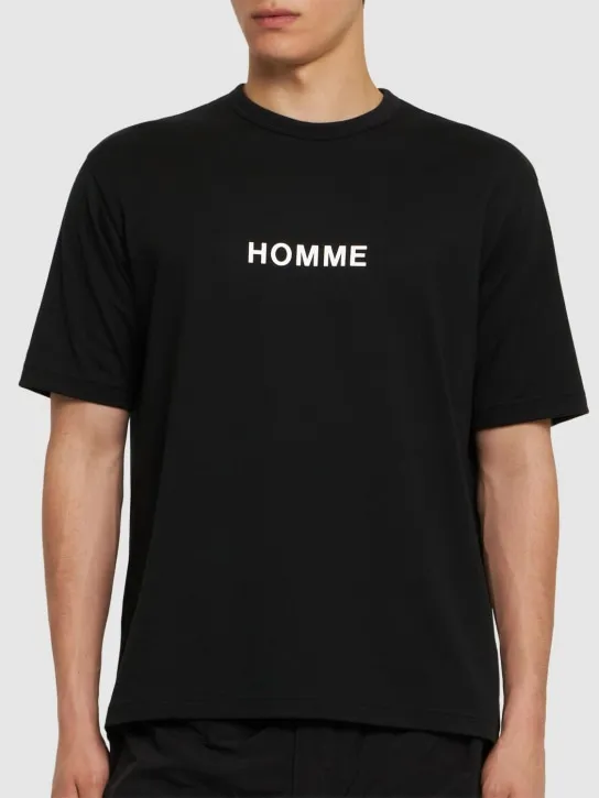 Comme des Garçons Homme   Printed logo cotton t-shirt 