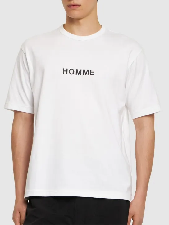 Comme des Garçons Homme   Printed logo cotton t-shirt 