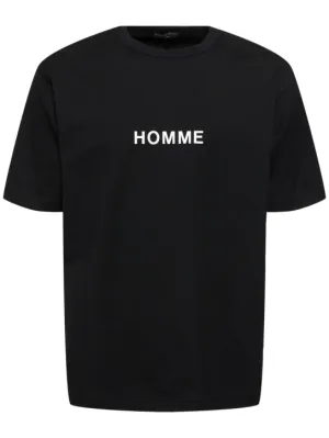 Comme des Garçons Homme   Printed logo cotton t-shirt 