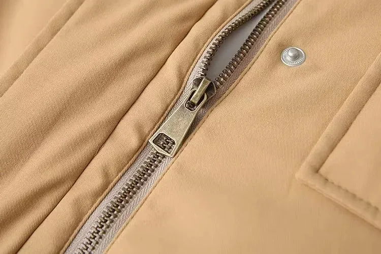 Contrast Color Multi Pocket Jacket