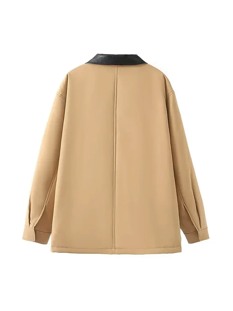Contrast Color Multi Pocket Jacket