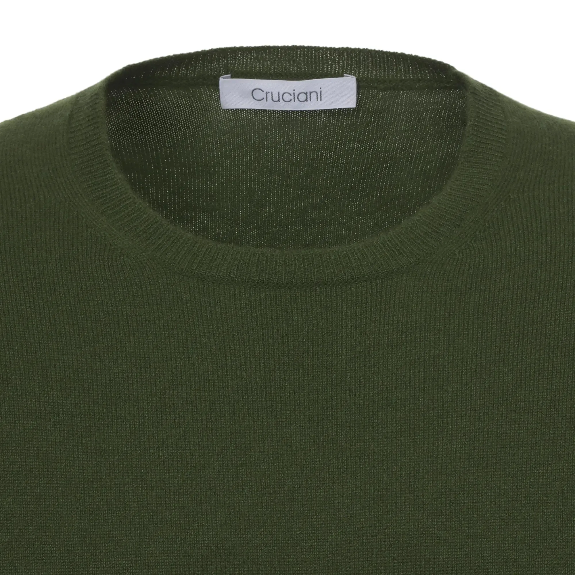 Crewneck Cashmere Sweater in Forest Green