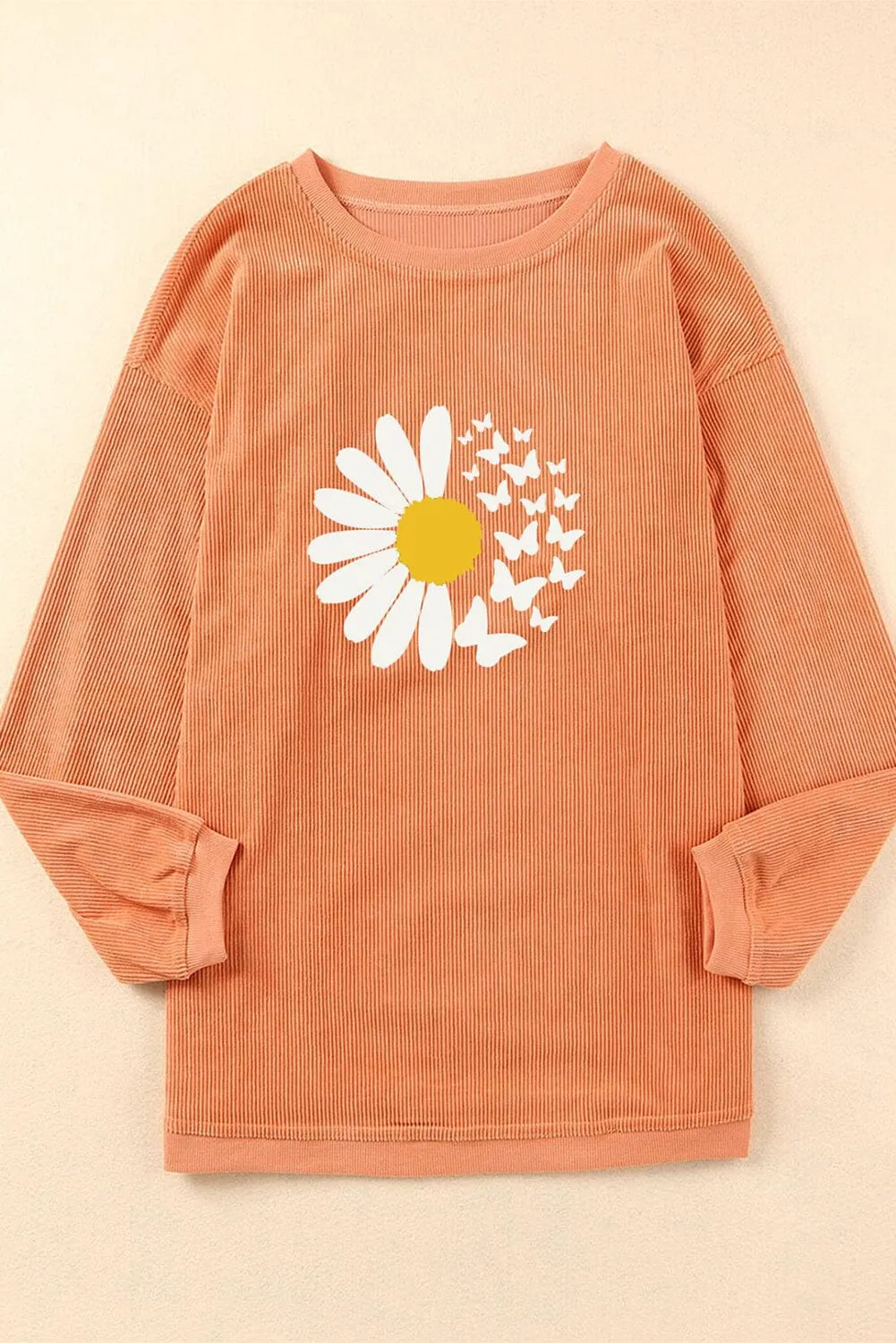 Daisy & Butterfly Women's Graphic Long Sleeve Sweatshirt