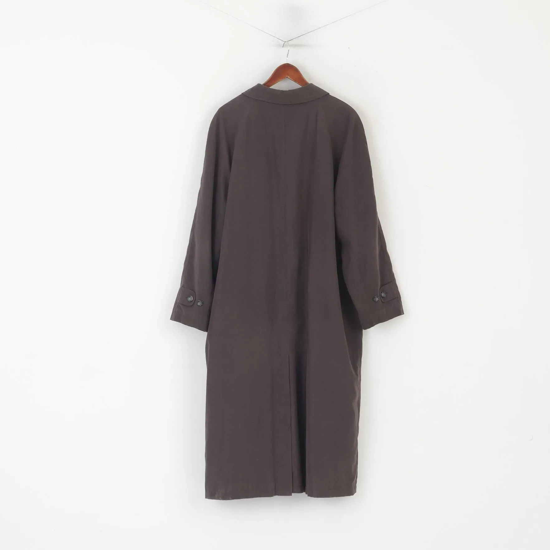 David Moss Men 42 L Coat Gray Plum Lightweight Classic Vintage Single Breasted