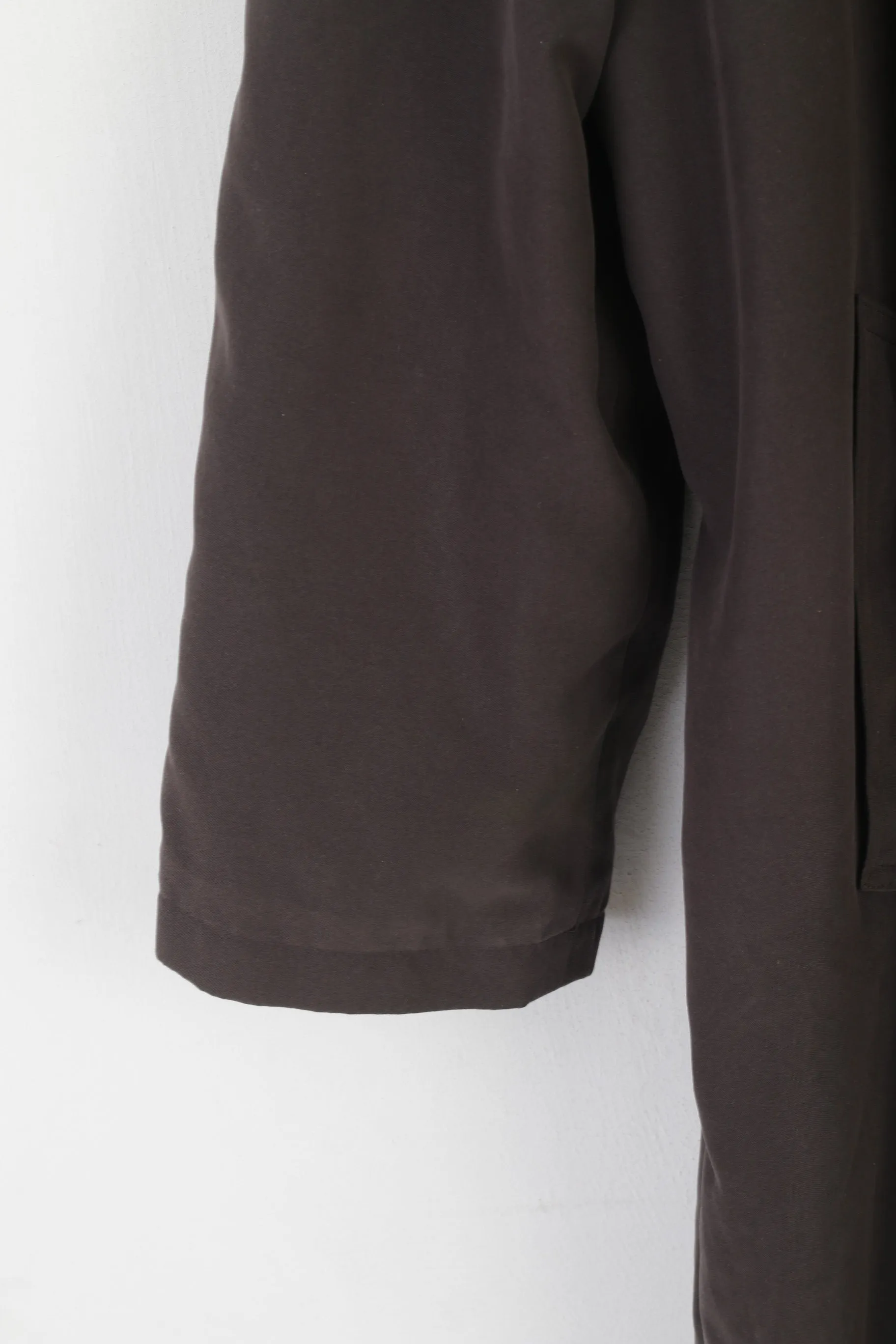 David Moss Men 42 L Coat Gray Plum Lightweight Classic Vintage Single Breasted