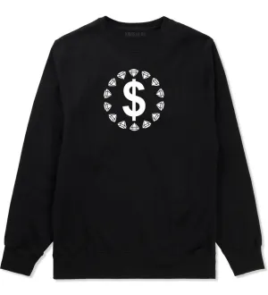 Diamonds Money Sign Logo Crewneck Sweatshirt