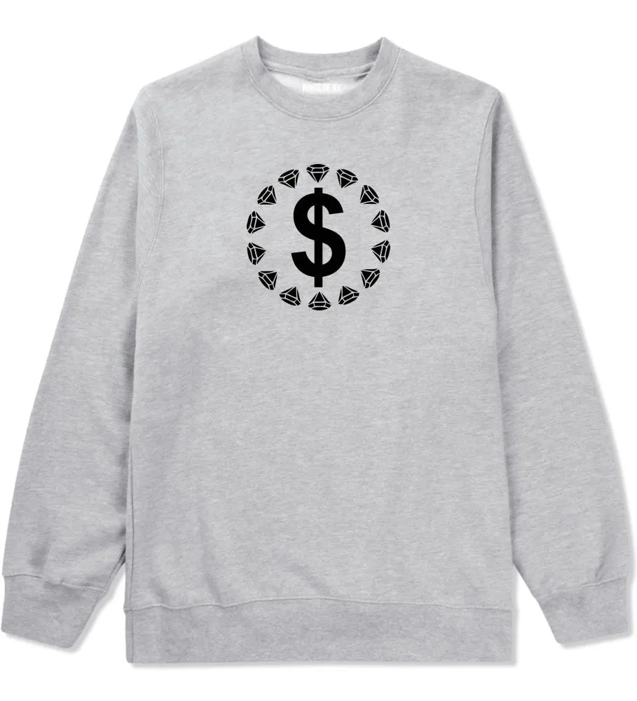 Diamonds Money Sign Logo Crewneck Sweatshirt