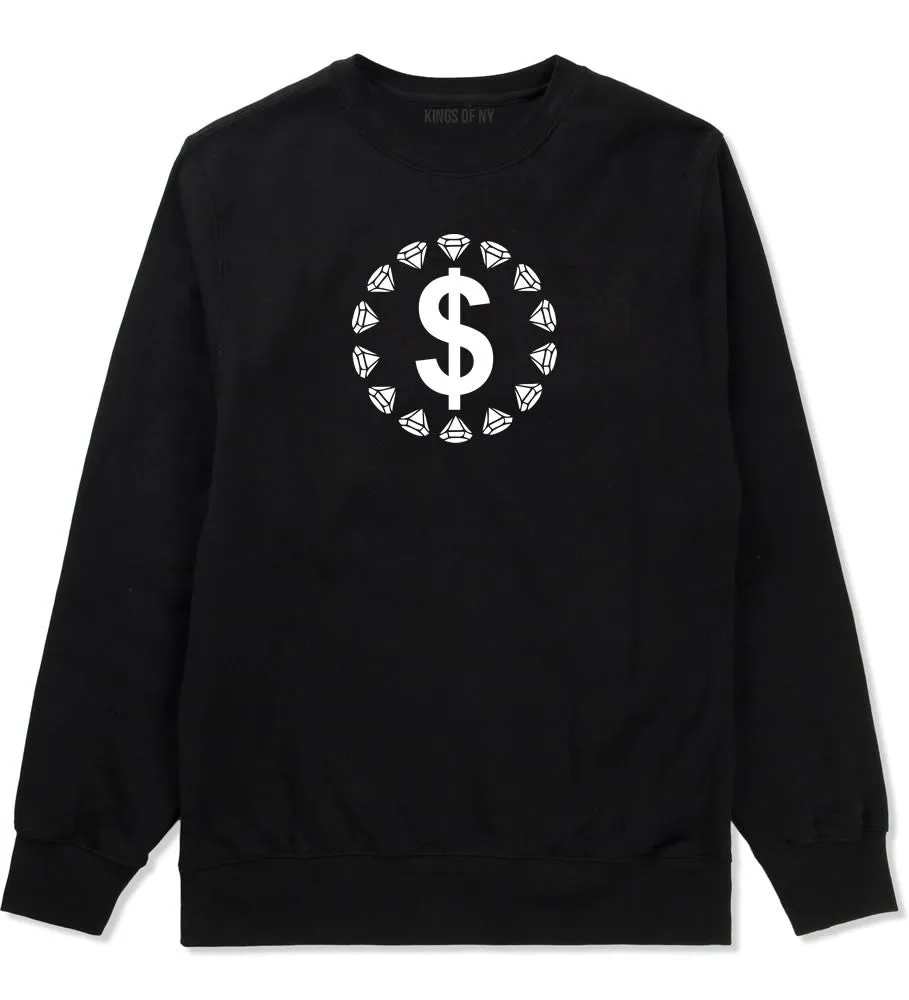 Diamonds Money Sign Logo Crewneck Sweatshirt