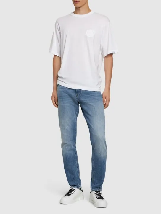 Dolce&amp;Gabbana   Cotton jersey tonal logo t-shirt 