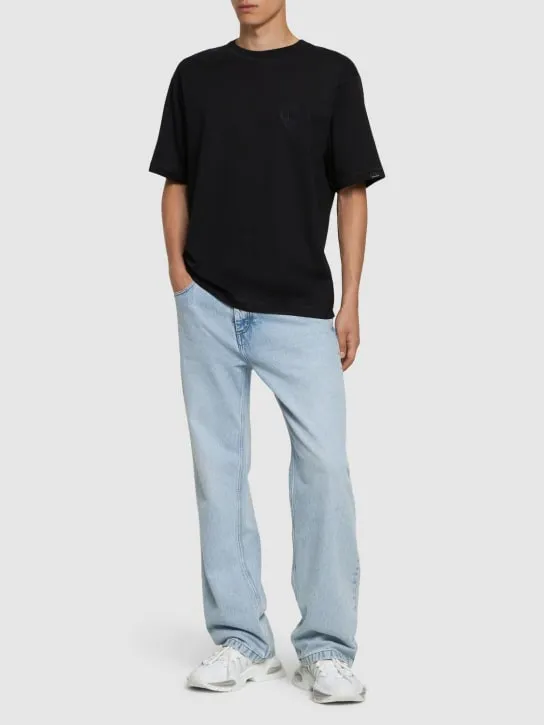 Dolce&amp;Gabbana   Cotton jersey tonal logo t-shirt 