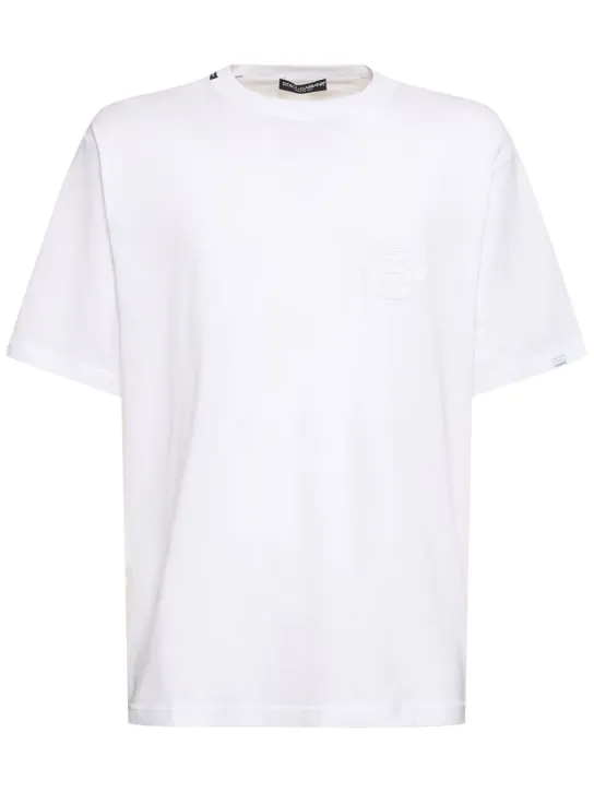 Dolce&amp;Gabbana   Cotton jersey tonal logo t-shirt 