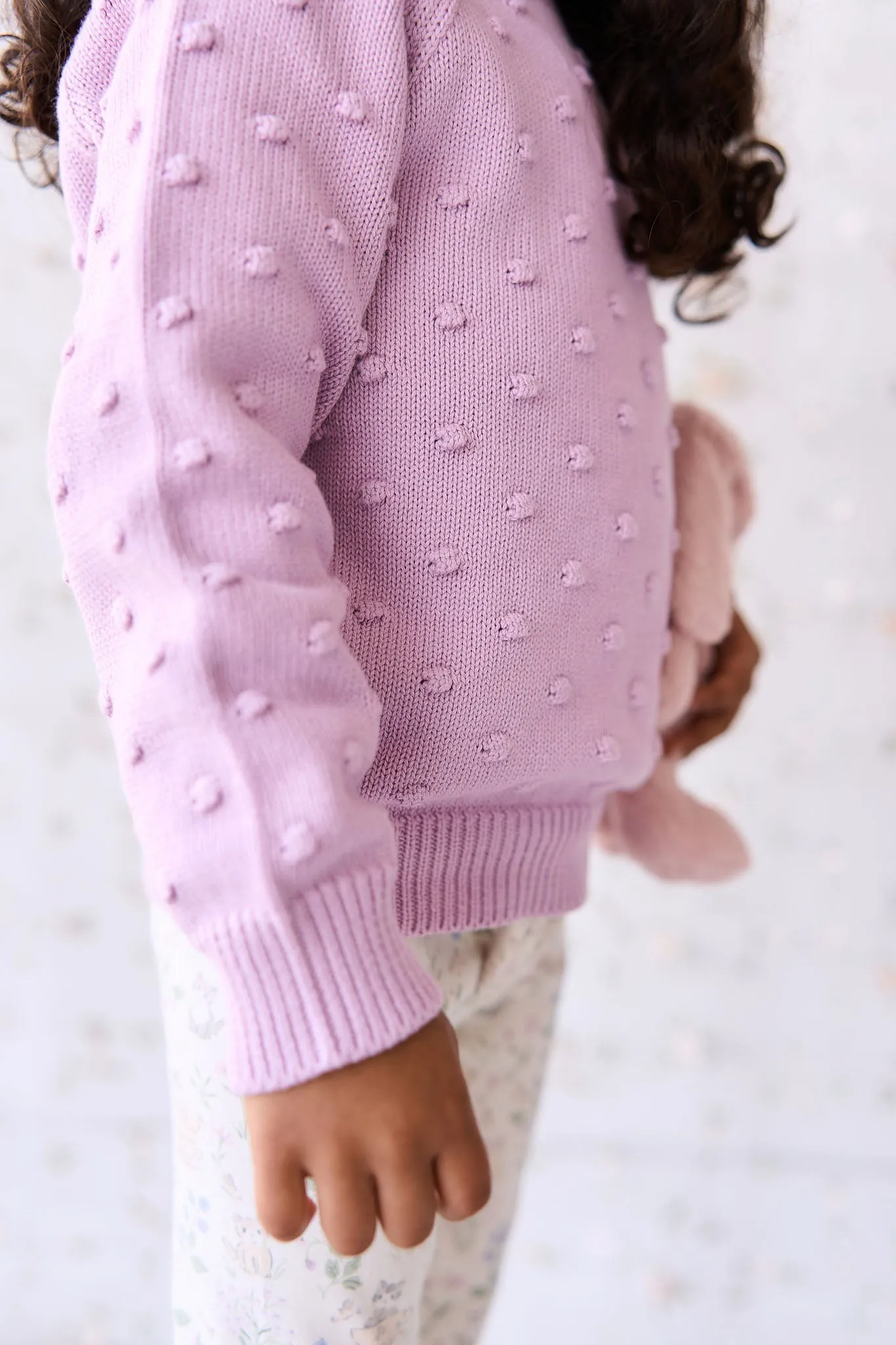 Dotty Knit Jumper - Lilac Blush