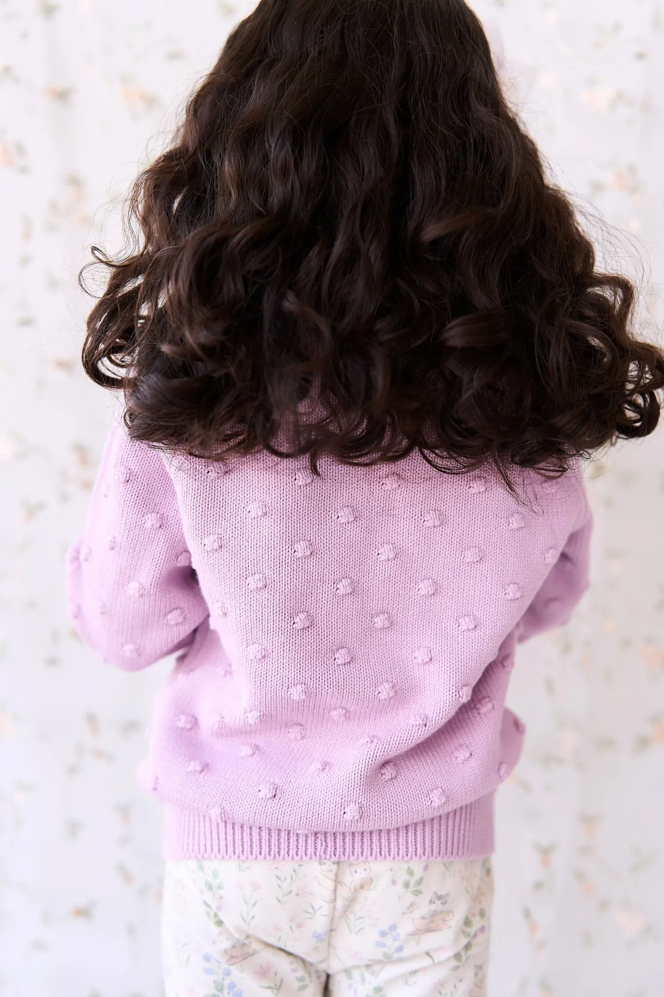 Dotty Knit Jumper - Lilac Blush