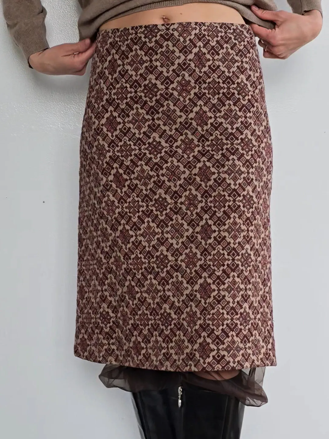 Dries van Noten Mod Patterned Skirt (M)