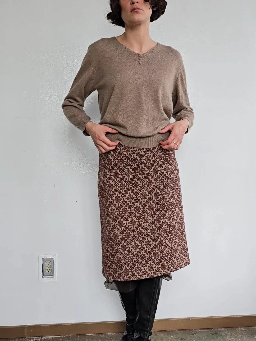 Dries van Noten Mod Patterned Skirt (M)