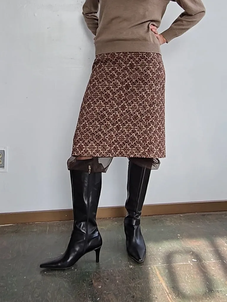 Dries van Noten Mod Patterned Skirt (M)