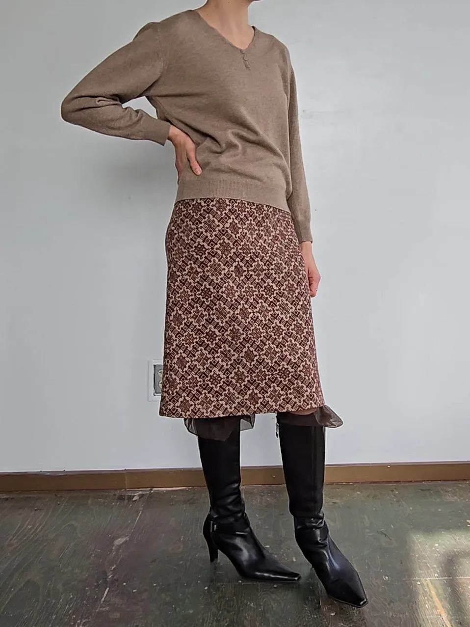 Dries van Noten Mod Patterned Skirt (M)