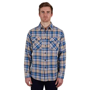 Dux-Bak Mens Lyle Thermal Long Sleeve Shirt Royal Blue