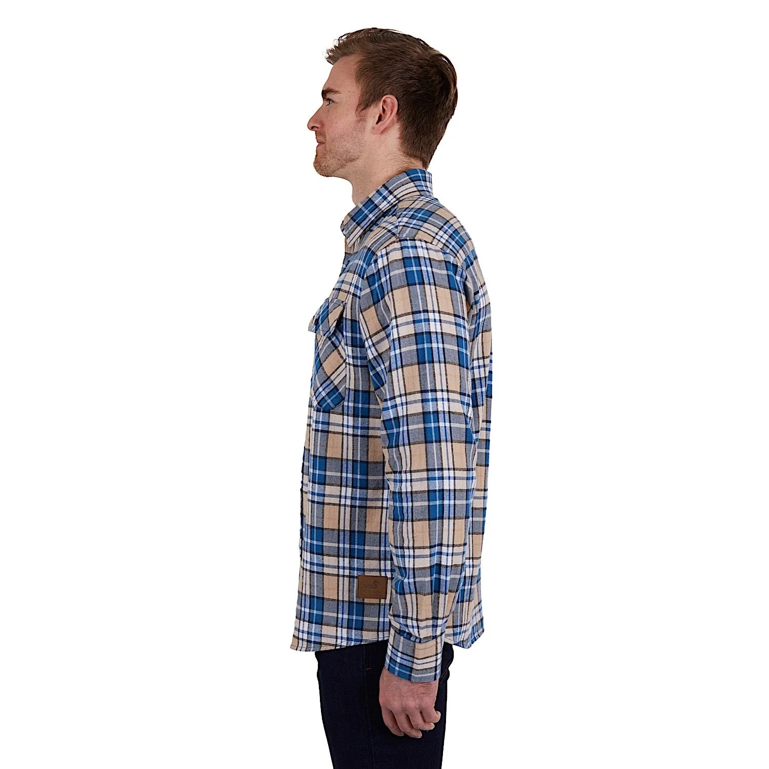 Dux-Bak Mens Lyle Thermal Long Sleeve Shirt Royal Blue
