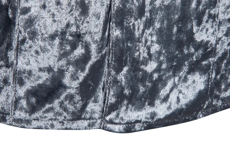 Fashion Trend Diamond Velvet High-end Men's Lapel Long-sleeved Shirt