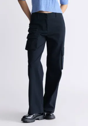 Fellie Women's Cargo Pants, Black - WB0011F