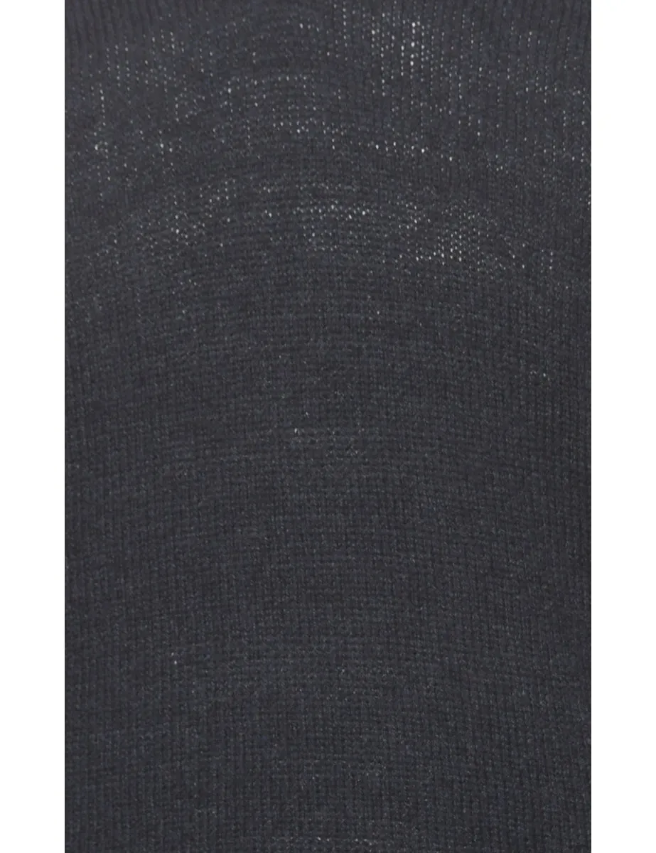Fine Knit Navy Jumper - L
