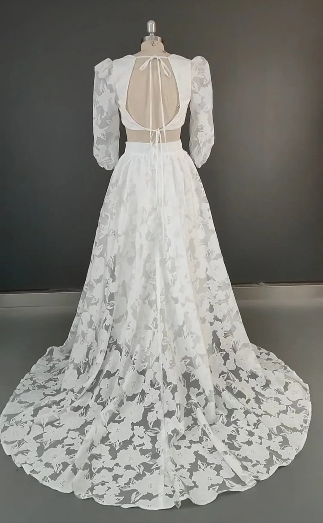 Floral 2 Piece Wedding Skirt Set