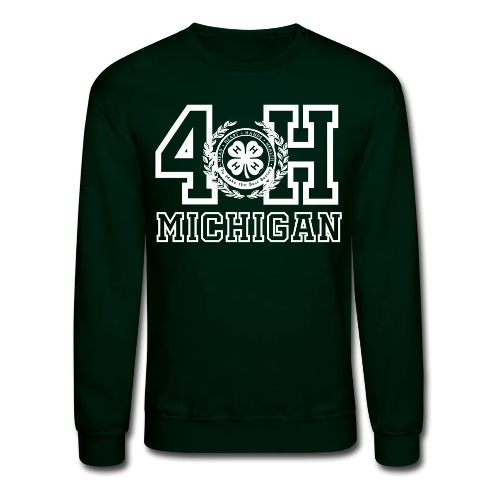 Forest Green Michigan Varsity Crewneck Sweatshirt